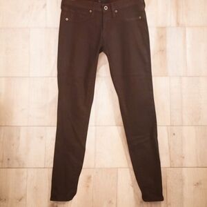 Lucky Brand Jeans Womens Size 4 Size 27 Deep Burgundy Charlie Skinny Boho
